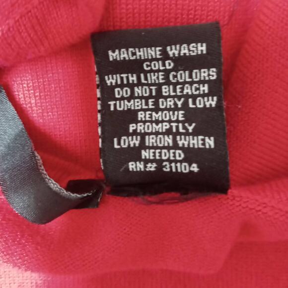 Womens Teen Red Top V Neck Top Metal Accent Buckle Gathered Front T Shirt PL - Picture 8 of 13